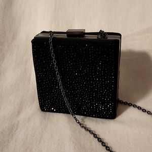 Black sparkle evening purse - Zara